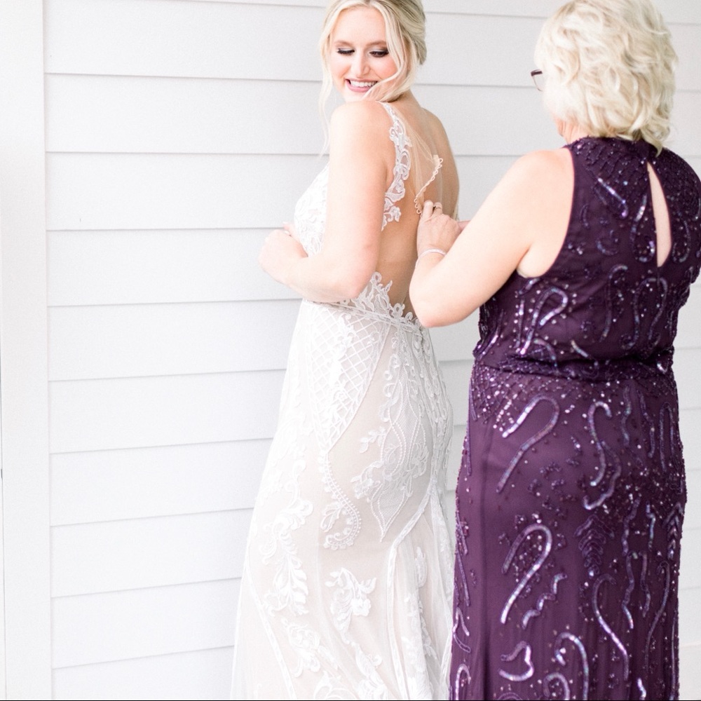 NWT Adrianna Papell Long Beaded Dress 14W